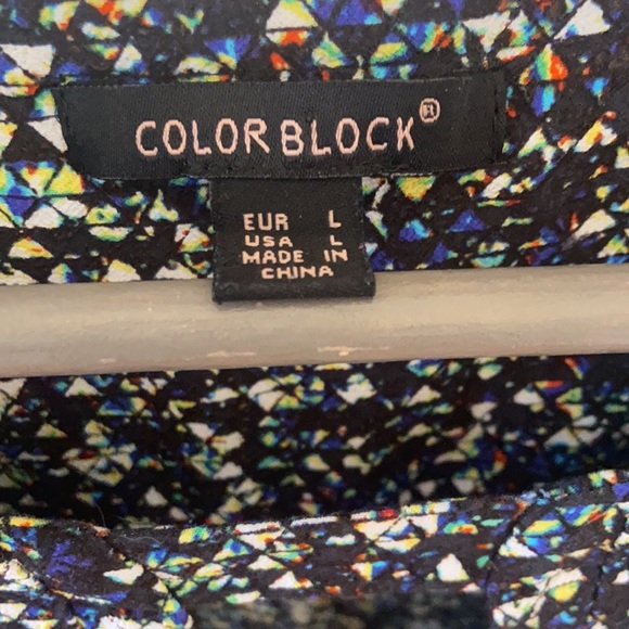 Colorblock Long sleeve blouse size 10  like new condition - Picture 9 of 11